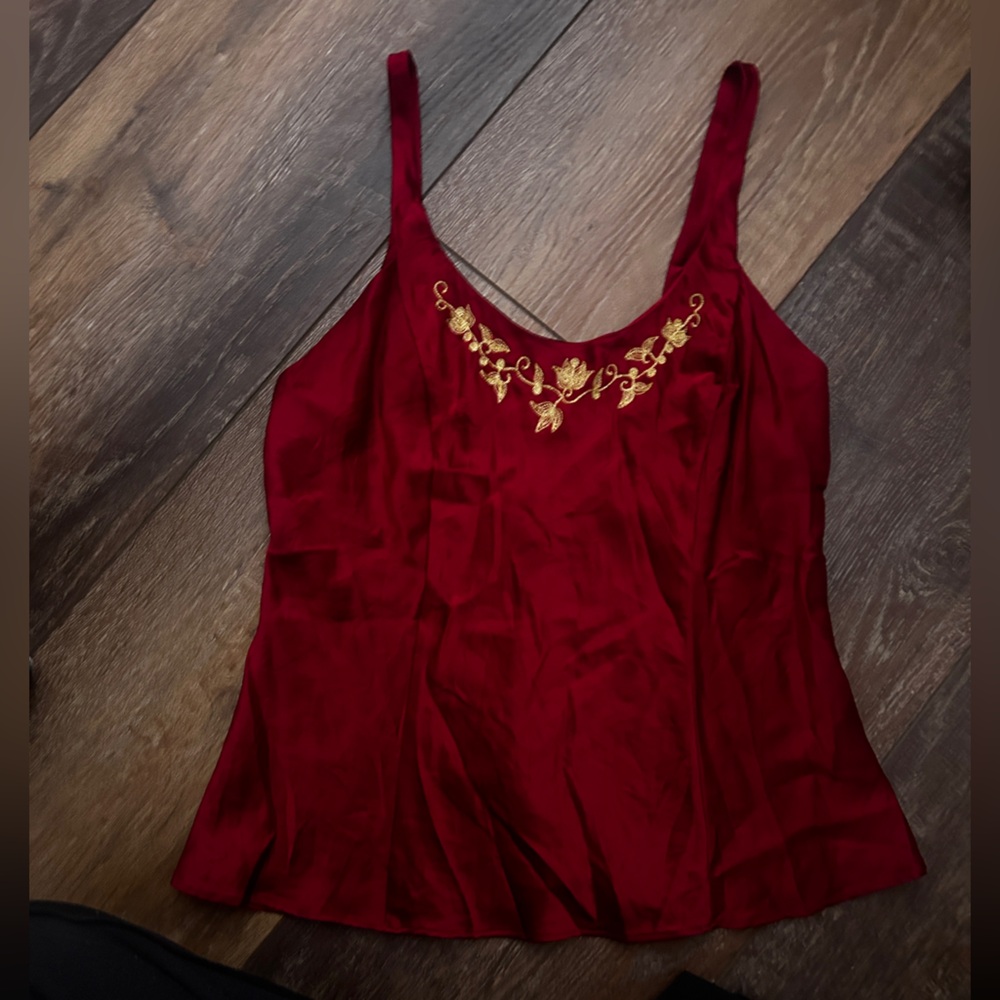 Victoria's Secret Red Asymmetrical Embellished Camisole